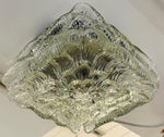 1960s German WILA Floral Glass Flush Mount or Wall Light