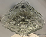 1960s German WILA Floral Glass Flush Mount or Wall Light