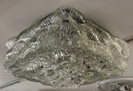 1960s German WILA Floral Glass Flush Mount or Wall Light