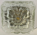 1960s German WILA Floral Glass Flush Mount or Wall Light