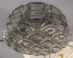 1960s German WILA Geometric Round Glass Flush Mount or Wall Light