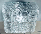 1960s German WILA Geometric Glass Flush Mount or Wall Light