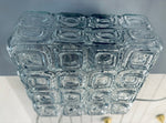 1960s German WILA Geometric Glass Flush Mount or Wall Light