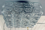 1960s German WILA Geometric Glass Flush Mount or Wall Light