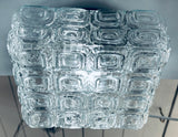 1960s German WILA Geometric Glass Flush Mount or Wall Light