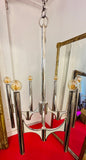 1960s Italian Sciolari 6-Light Chrome Chandelier