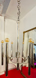 1960s Italian Sciolari 6-Light Chrome Chandelier