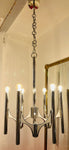 1960s Italian Sciolari 6-Light Chrome Chandelier