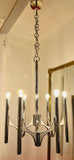 1960s Italian Sciolari 6-Light Chrome Chandelier