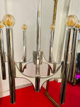 1960s Italian Sciolari 6-Light Chrome Chandelier