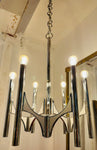 1960s Italian Sciolari 6-Light Chrome Chandelier