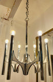 1960s Italian Sciolari 6-Light Chrome Chandelier