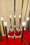 1960s Italian Sciolari 6-Light Chrome Chandelier