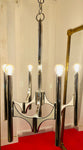 1960s Italian Sciolari 6-Light Chrome Chandelier