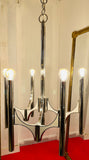 1960s Italian Sciolari 6-Light Chrome Chandelier