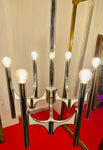 1960s Italian Sciolari 6-Light Chrome Chandelier