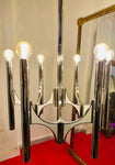 1960s Italian Sciolari 6-Light Chrome Chandelier