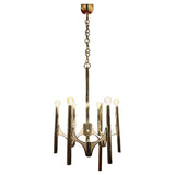 1960s Italian Sciolari 6-Light Chrome Chandelier