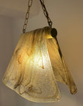 1960s Carlo Nason for Mazzega Brass and Murano Glass Hanging Light