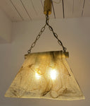 1960s Carlo Nason for Mazzega Brass and Murano Glass Hanging Light