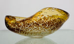 1960s Italian Murano Golden Inclusion Glass Bowl