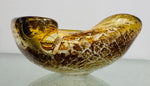 1960s Italian Murano Golden Inclusion Glass Bowl