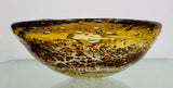 1960s Italian Murano Golden Inclusion Glass Bowl