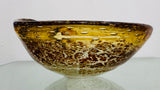 1960s Italian Murano Golden Inclusion Glass Bowl