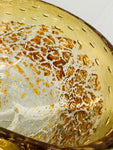 1960s Italian Murano Golden Inclusion Glass Bowl