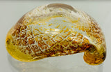 1960s Italian Murano Golden Inclusion Glass Bowl