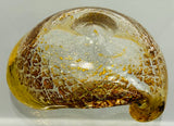 1960s Italian Murano Golden Inclusion Glass Bowl