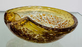 1960s Italian Murano Golden Inclusion Glass Bowl