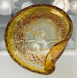 1960s Italian Murano Golden Inclusion Glass Bowl