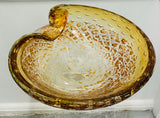 1960s Italian Murano Golden Inclusion Glass Bowl