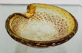 1960s Italian Murano Golden Inclusion Glass Bowl