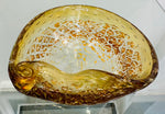 1960s Italian Murano Golden Inclusion Glass Bowl