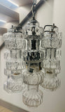 1960s Italian Murano Dumbbell Venini Murano Glass Chandelier
