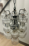 1960s Italian Murano Dumbbell Venini Murano Glass Chandelier