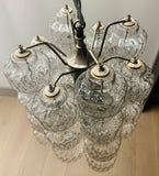 1960s Italian Murano Dumbbell Venini Murano Glass Chandelier