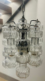 1960s Italian Murano Dumbbell Venini Murano Glass Chandelier