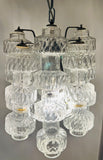 1960s Italian Murano Dumbbell Venini Murano Glass Chandelier