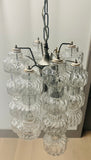 1960s Italian Murano Dumbbell Venini Murano Glass Chandelier