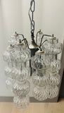 1960s Italian Murano Dumbbell Venini Murano Glass Chandelier