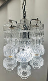 1960s Italian Murano Dumbbell Venini Murano Glass Chandelier
