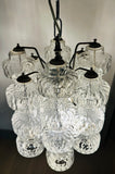 1960s Italian Murano Dumbbell Venini Murano Glass Chandelier