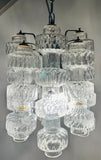 1960s Italian Murano Dumbbell Venini Murano Glass Chandelier