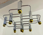 1960s Italian Sciolari Geometric Chrome Chandelier