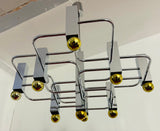 1960s Italian Sciolari Geometric Chrome Chandelier