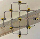 1960s Italian Sciolari Geometric Chrome Chandelier