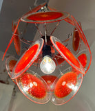 1960s Italian Vistosi Murano Glass Disc Chandelier